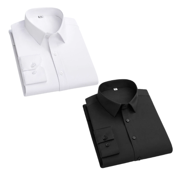 Combo of 2 Cotton Shirt for Man ( White and Dark Grey )