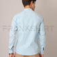Frankshirt Chinese Collar Light Blue Tailored Fit Cotton Casual Shirt for Man - Frankshop.in