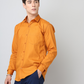 Frankshirt Mustard Solid Tailored Fit Cotton Casual Shirt for Man - Frankshop.in