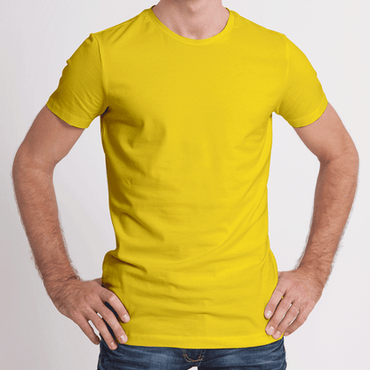 Pack of 4 Half Sleeves T-Shirts for Men 180 GSM (Mustard, Navy Blue,White and Maroon ) - Frankshop.in