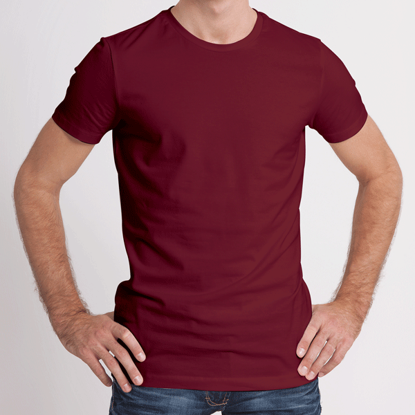 Pack of 4 Half Sleeves T-Shirts for Men 180 GSM (Mustard,Maroon,Red and White ) - Frankshop.in