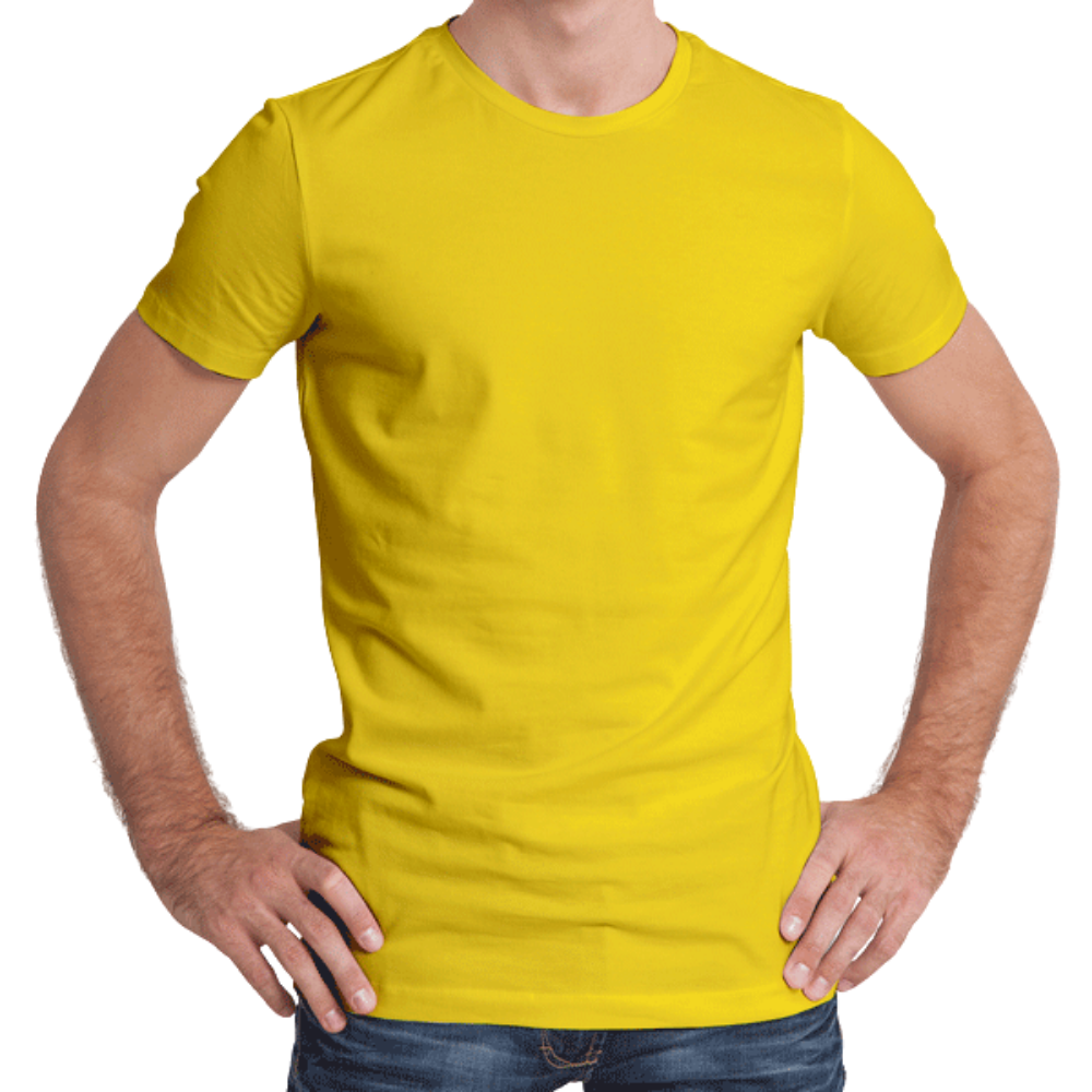 Half Sleeves 180 GSM T-Shirts for Men Cotton (Mustard)