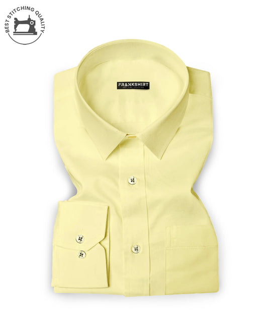 Lemon I Formal Shirt I Regular Fit I 100% Cotton Shirt - Frankshop.in