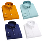 Combo of 4 Cotton Shirt for Man ( Mustard,Pista,Navy Blue and White ) - Frankshop.in