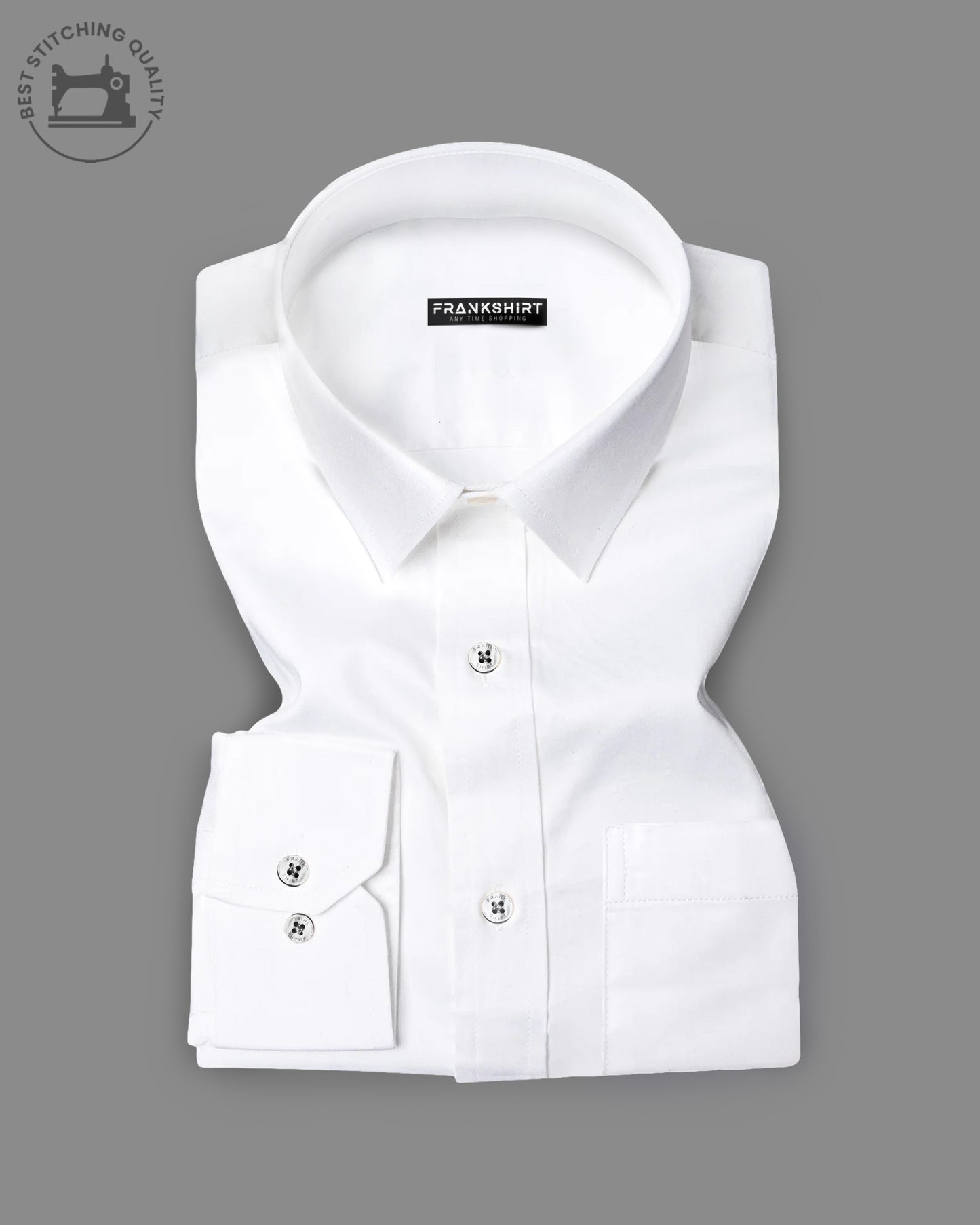 Pearl White I Formal Shirt I Regular Fit I 100% Cotton Shirt - Frankshop.in