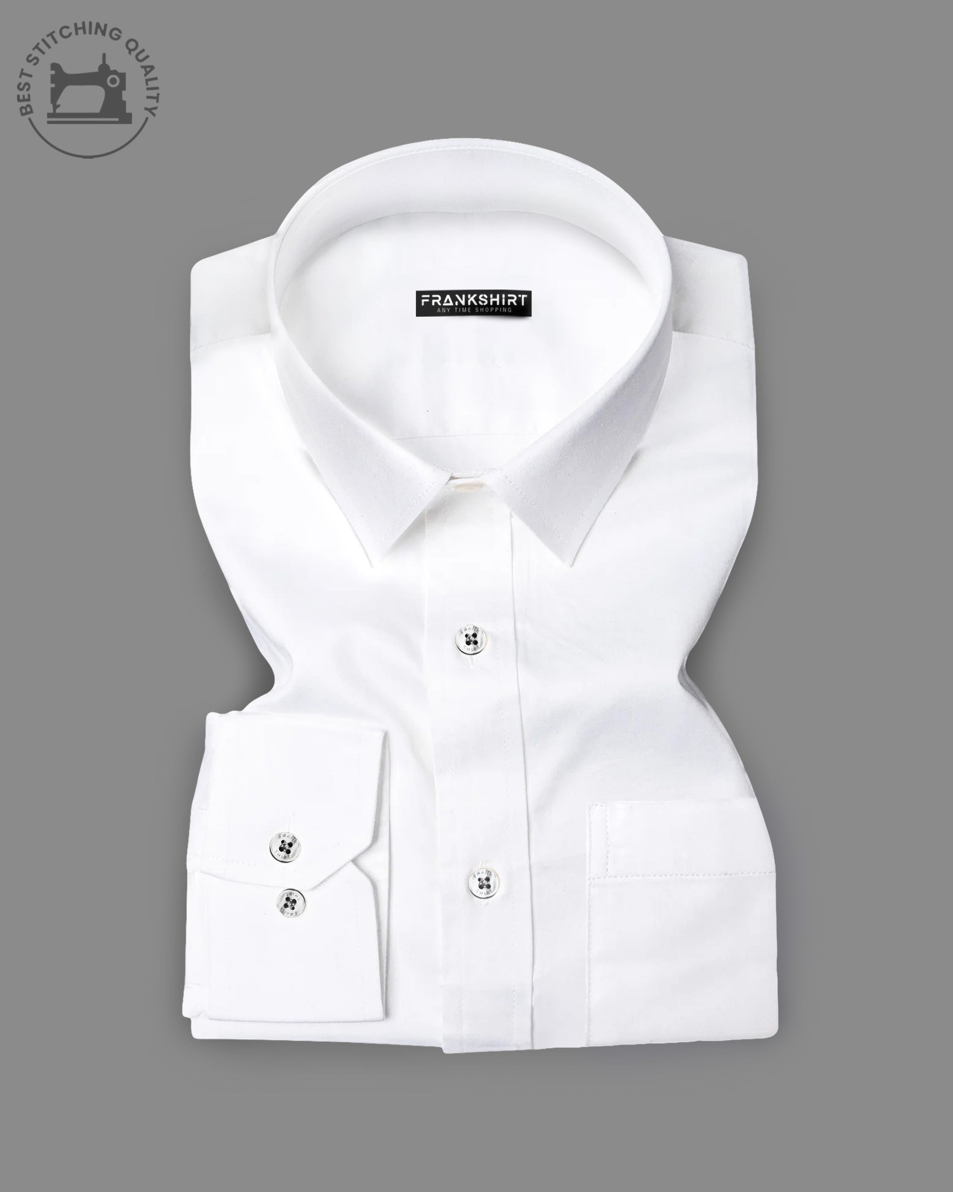 Pearl White I Formal Shirt I Regular Fit I 100% Cotton Shirt - Frankshop.in